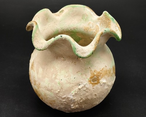 Ancient Roman Glass Green Patina Vase Jar Circa 1st - 2nd Century AD #CP638 - Picture 3 of 10