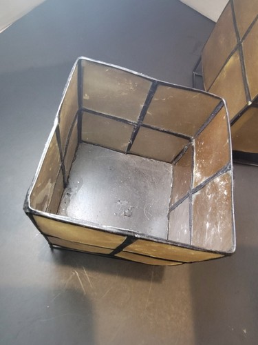 Seltener VHTF Vintage Capis Muschel Leuchte Kerzenhalter 4er Set Lesen - Bild 14 von 24