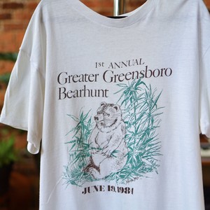 Paper-Thin-Vintage-T-Shirt-Greater-Greensboro-Bear-Hunt-1984-80s-NC-Small-USA-84