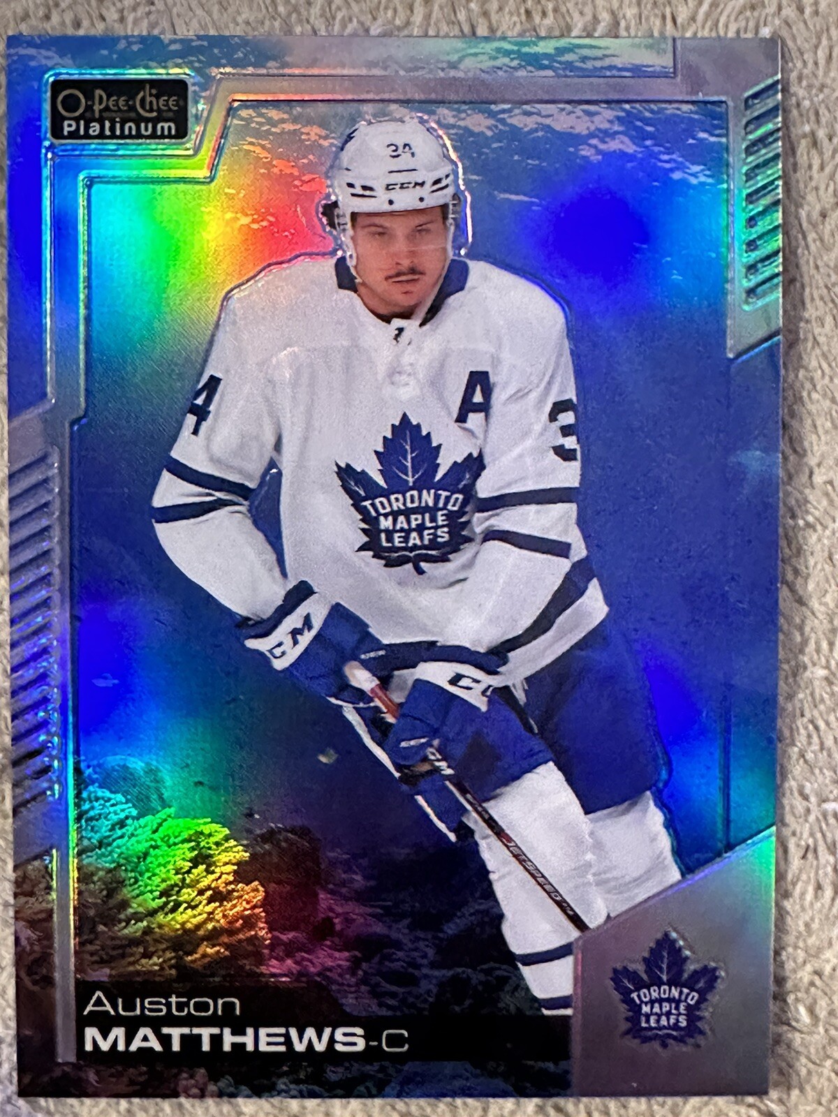 2020-21 O-Pee-Chee Platinum Austin Matthews Aquamarine/499