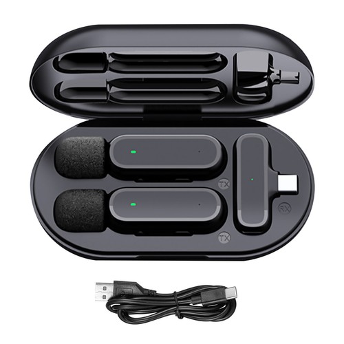 Wireless Lavalier Microphone Audio Video Recording Type C For iPhone 15/Android