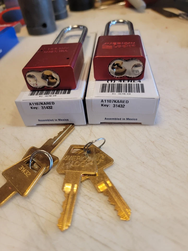 American Lock A1107kared Lockout lock,Ka,Red, 3"shackle H, 5-3/16 Overall. 2pk - Image 3 of 3