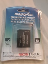 Digipower Rechargeable Battery replacement for Nikon EN-EL 12 Coolpix