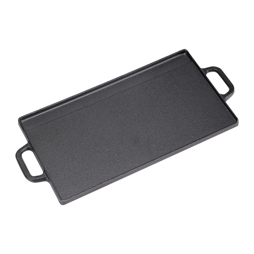 Non-Stick Cast Iron Griddle Plate Fry Pan Grill Plate Reversible BBQ Hob Cooking - Picture 13 of 21