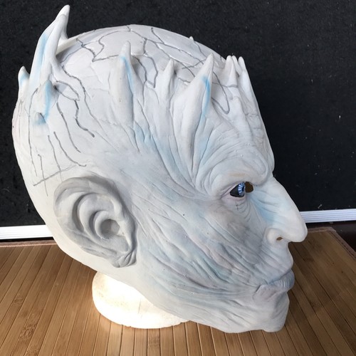Game of Thrones Latexmaske Nachtkönig Monster Erwachsene blaue Augen Cosplay - Bild 4 von 6