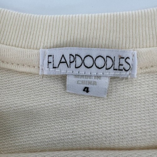 Flapdoodles Kids Girl Graphic Print Today Is Awesome Sweatshirt Cream Size 4 NWT - Picture 3 of 6