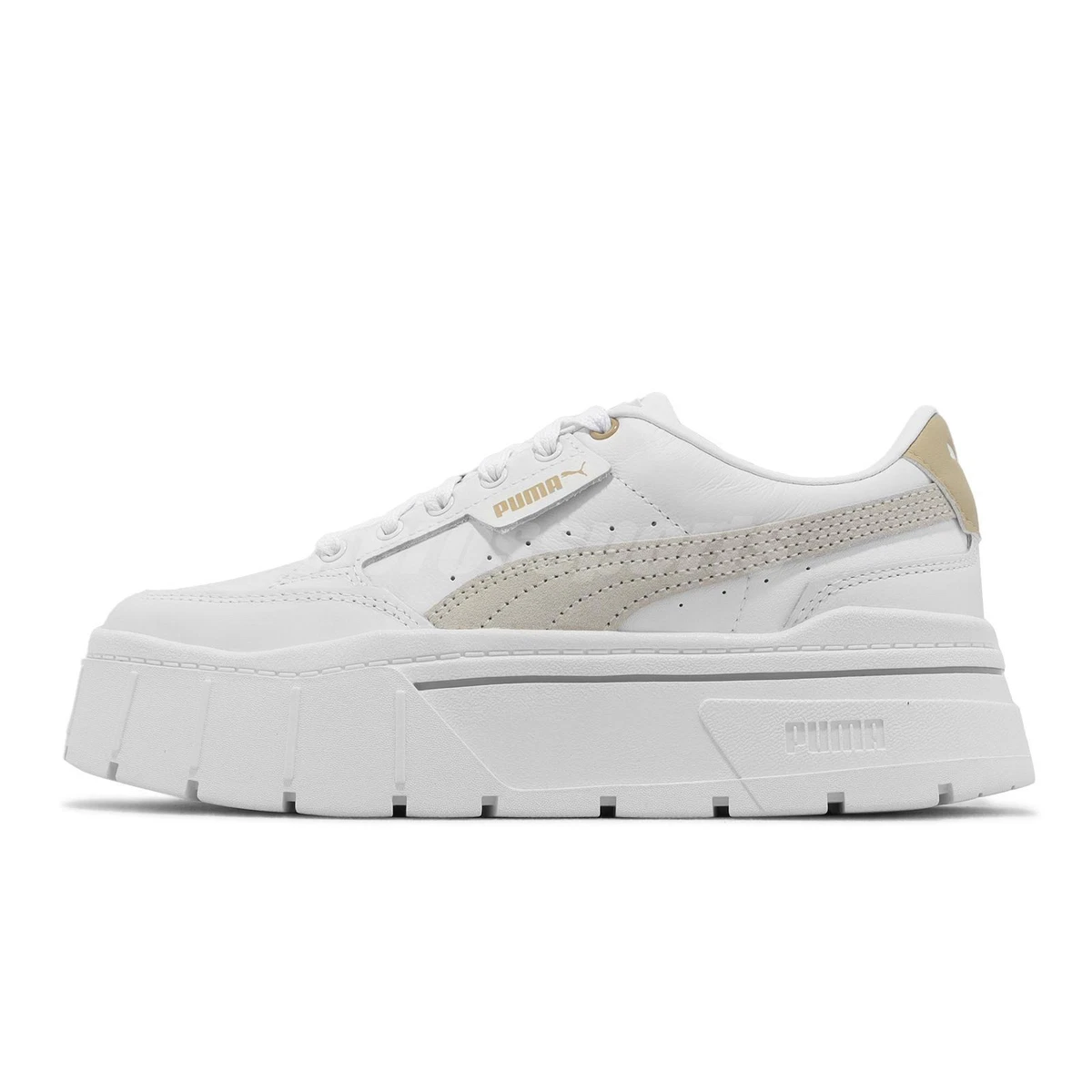 Puma Mayze Stack Wns White Sedate Gray Women Platform Casual Shoes 384363-15