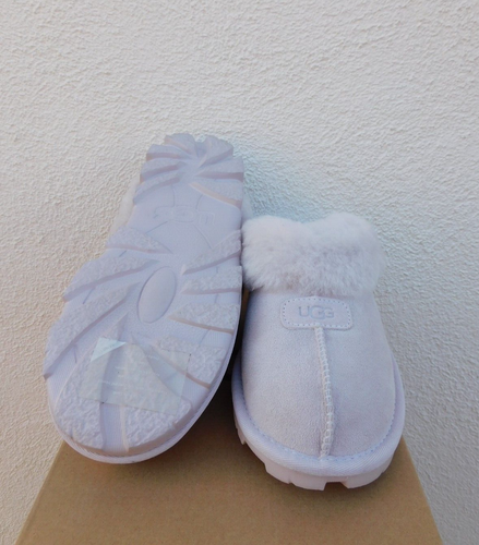 UGG COQUETTE BAY FOG SUEDE SHEEPSKIN SLIPPERS, WOMENS US 7/ EUR 38 ~NEW - Picture 5 of 5
