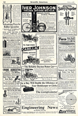 The Reliable Dayton Motor Car & Cadilliac Model T & S  XXL-US-ADVERTISING c.1908