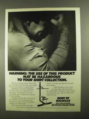 1981 Soloflex Exercise Machine Ad - May Be Hazardous