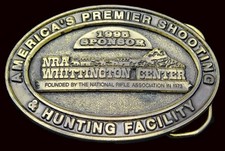 NRA Whittington Center Shooting Hunting Vintage Belt Buckle
