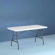 Cosco 6 Ft Folding Table In White Speckle Moisture Proof Top Weather Resistance