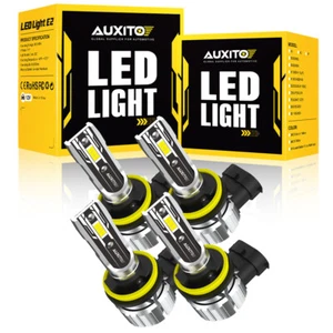 AUXITO 4*H11 LED Kit phare High Low Beam 500% Super Bright 6500K Ampoules blanches