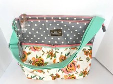 Matilda Jane Over The Moon Floral  Grey Diaper Bag NWT