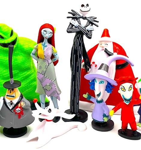NIGHTMARE BEFORE CHRISTMAS Figur Spielset DISNEY PVC SPIELZEUG Jack OOGIE BOOGIE Zero - Bild 3 von 4