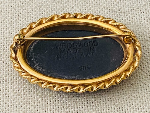 Vintage Wedgwood Jasperware Greek Goddess 12k Gold Filled Cameo Brooch 1 11/16" - Picture 5 of 8