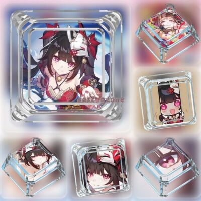 Anime Honkai: Star Rail-Sparkle Transparent Cross Cute Keycap for MX Keyboard