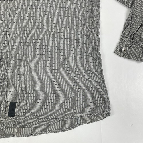 Versace Shirt Mens 40 Gray Classic V2 Silk Long Sleeve Button Up Preppy Casual - Picture 4 of 13