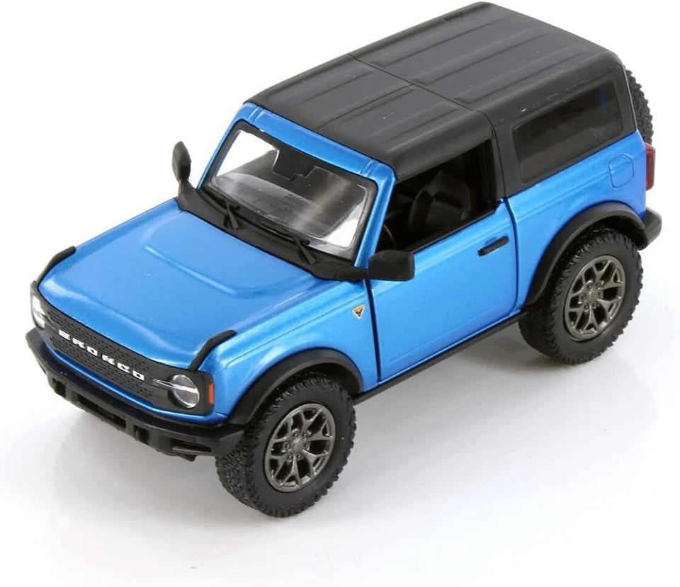 2022 Ford Bronco Hard Top Close Top 1:34 Scale Diecast Model Blue by Kinsmart - Image 2 of 4