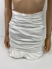 house of cb celeb boutique NEW White Ruffle Skirt Size S Small Uk 8 -10