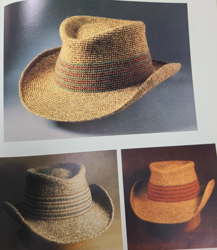 Vtg 1977 Hard Crochet Pattern Book Fedora Cowboy Hats Baskets Tote Bag Puppets - Imagen 2 de 19