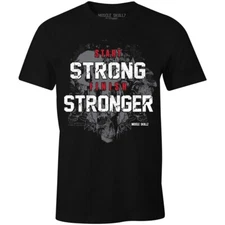 Start Strong Finish Stronger Men's T-Shirt Gym Workout NEW FREE SHIPPING!