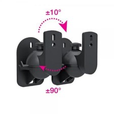 Techly Coppia Staffe Speakers a Parete Universali Regolabili