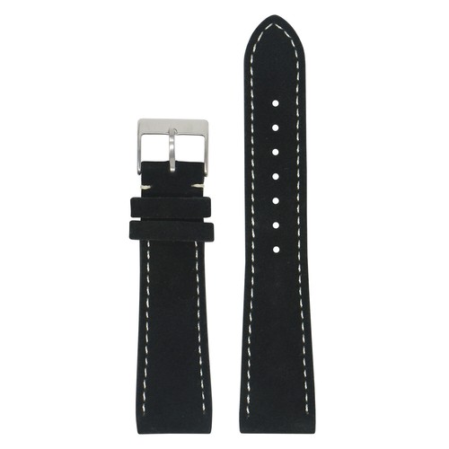 StrapsCo Mens Suede Leather Watch Band Strap 16mm 18mm 19mm 20mm 21mm 22mm 24mm - Picture 3 of 32