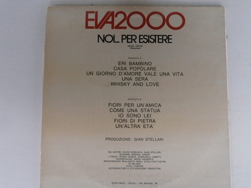 Eva 2000 - Noi... Per Esistere - Cetra 1974 - Italy LP - Picture 2 of 2