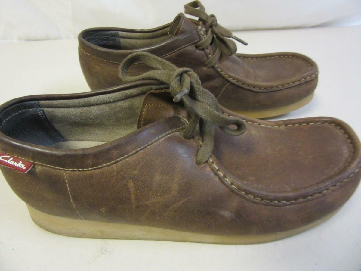 Clarks Stinson Lo Mens 9.5 Beeswax Leather Moc Toe Oxford Shoes 26066018 Brown Clarks Stinson LO 26066018 Mens Brown Oxfords & Lace Ups  main image 4
