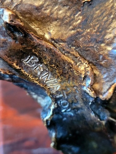 Antica scultura in bronzo unica busto napoleone su base marmo fonderia Valsuani XX secolo - Foto 11 di 13
