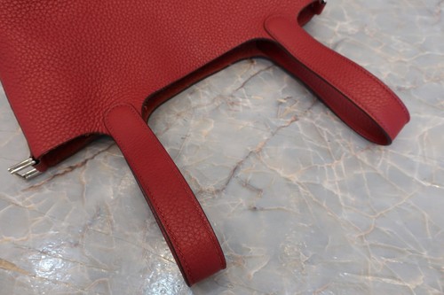 HERMES Picotin Lock PM Taurillon Clemence Hand Bag Rouge Garance Square Q (2013) - Picture 11 of 21
