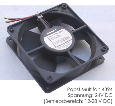24V 24 VOLT 120mm 12x12cm LÜFTER COOLER PAPST MULTIFAN 4394 45dB 12-28DC DC D01