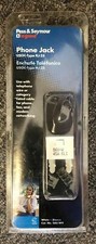  NEW 1 PHONE JACK, WHITE, USOC-TYPE RJ-25, S6U-WV, PASS  SEYMOUR- Free Ship