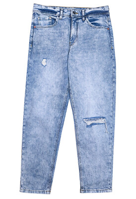 C&A Clockhouse Denim Jeans Hose Mom Fit Risse blau Gr. 38