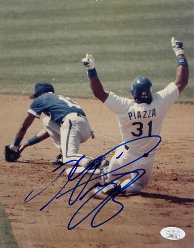 FOTO AUTÓGRAFA FIRMADA POR MIKE PIAZZA 8"X10" L.A. DODGERS CERTIFICADO JSA AUTÉNTICO - Imagen 5 de 8