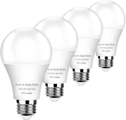 4-Pack Dusk to Dawn Light Bulbs Outdoor 75 Watt Equivalent, Automatic On/Off Sen - Picture 10 of 12