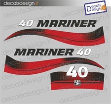 Adesivi motore marino fuoribordo Mariner 40 cv 2t gommone barca decals