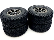 Fits Traxxas Raptor R TIRES (F/R WHEELS (4) Assembled 10187 T/A® KO2 101076-4