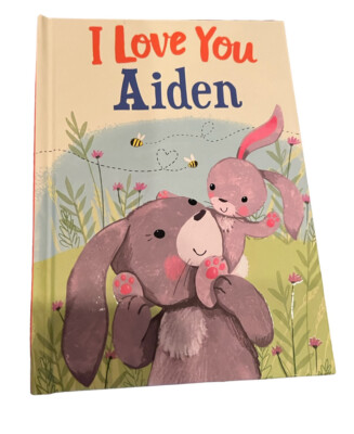 Personalized Book Put Me In The Story I Love You Aiden Bunny Rabbit New Gift