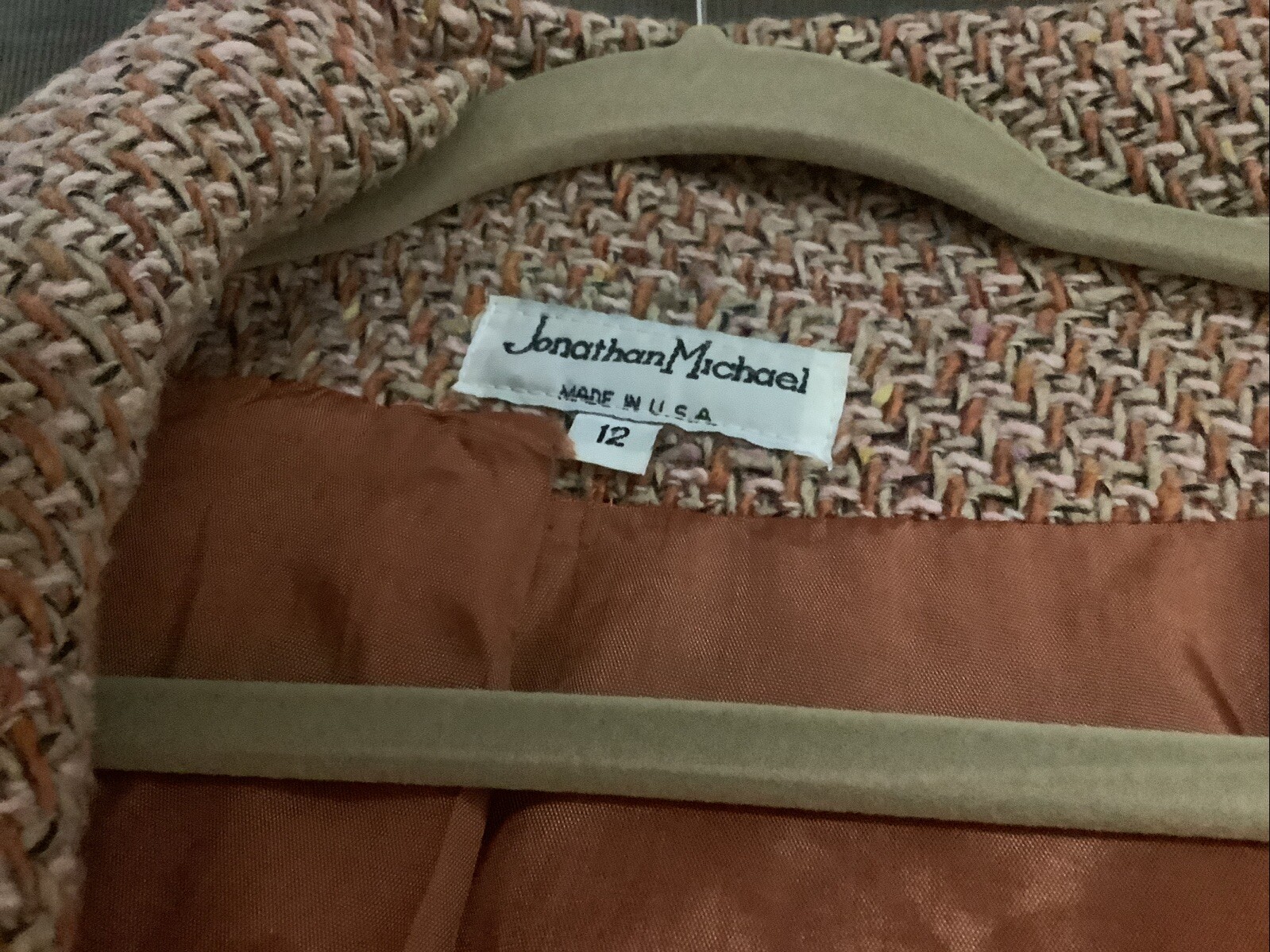 Jonathan Michael Orange  Pleated Pattern Coat - image 4