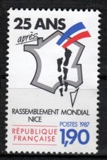 Timbre Neuf N° 2481 - 1987 - Rassemblement Mondial de Nice