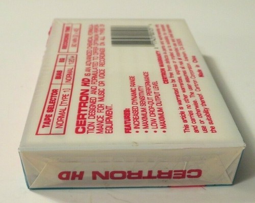 Certron HD90 min Blank Cassette Tape Sealed recording TYPE I 90 Normal Bias - Picture 5 of 8
