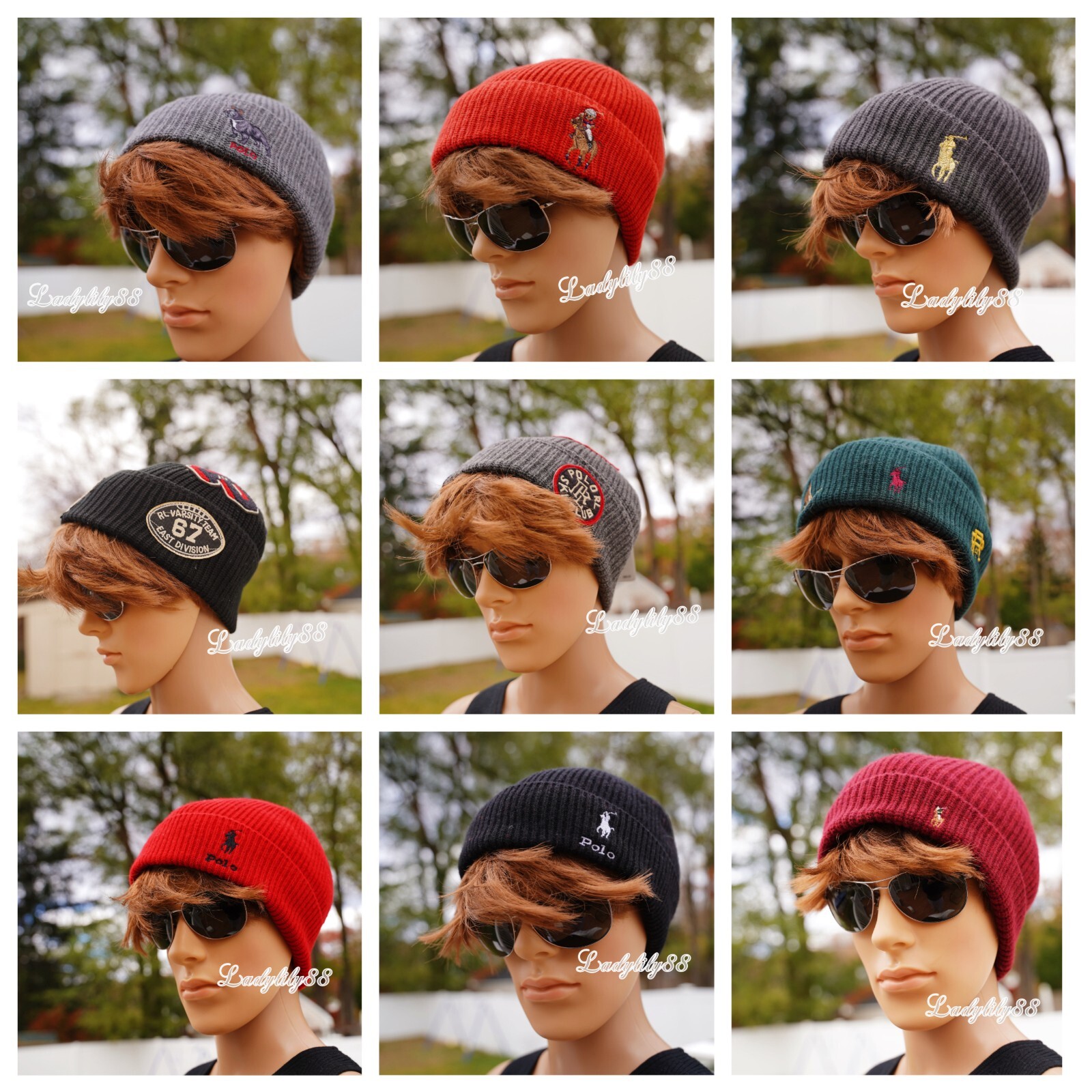 Cappello berretto nuovo con etichette polo Ralph Lauren RL SKI CLUB CREST patch teschio orso pony berretto