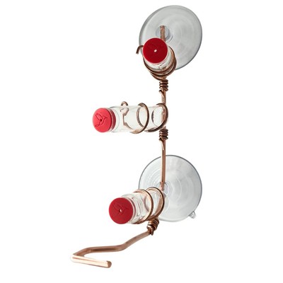 Window Hummingbird Feeder | Handcrafted Copper and Aluminum | Multiple Statio...