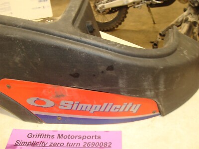 Simplicity zero turn mower 18hp ZT 2690082 right side body