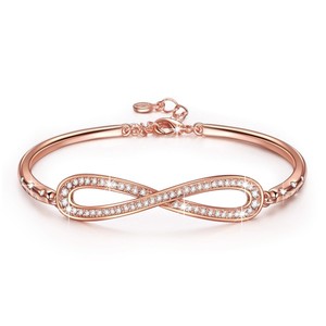 034-Endless-Love-034-Infinity-Bangle-Bracelet-Gold-Plated-Made-with-Swarovski-Crystals
