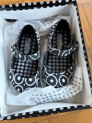 Mini Melissa Ultragirl X 10 Corso Como - Black/White USA 5 (EU 19/20)