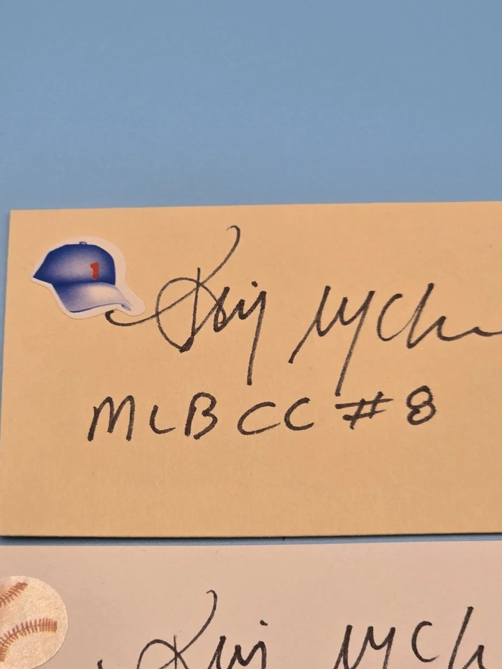MLB Autographed Baseball Index Cards Lot, MLBCC #8, Signed Memorabilia - Image 2 of 4
