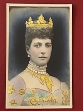 Early 1900s ROYALY EMBOSSED PC - HER MAJESTY QUEEN ALEXANDRA - CANADIAN SOUVENIR